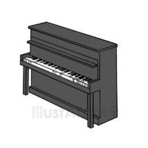 手書きのリアルなピアノ