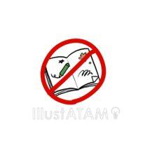 手書きの図書館マナー（汚損禁止）