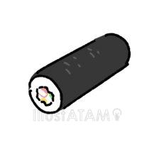 手書きの巻き寿司（恵方巻き）