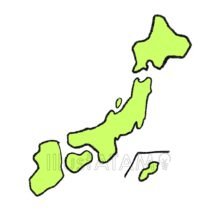 手書きの日本地図