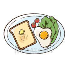 手書きの朝ご飯