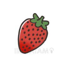 手書きの簡単ないちご