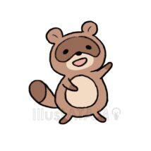 手書きの簡単なたぬき