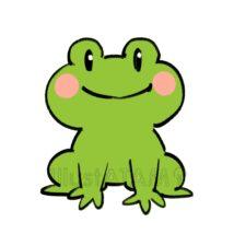 手書きの簡単なカエル