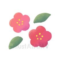 手書きの梅の花,和風,春,春の花,梅の花,花のイラスト素材