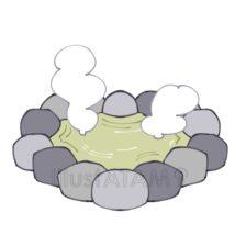 手書きの簡単な温泉