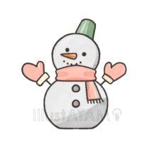 手書きの簡単な雪だるま