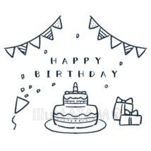 手書き風の誕生日カード