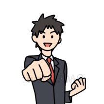 拳を突き出す