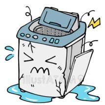 故障した洗濯機