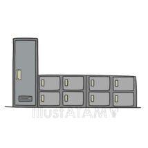 教室のロッカー