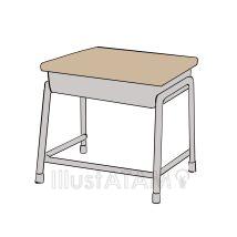 教室の机（斜め向き）