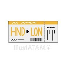 旅行のチケット,チケット,旅行,飛行機のイラスト素材