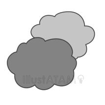 曇りマーク,アイコン,天気,曇り,雲のイラスト素材