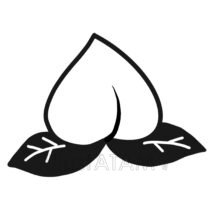 桃（白黒）,モノクロ,果物,桃,白黒のイラスト素材