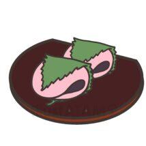 桜餅（関東風・皿付き）