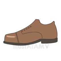 横向きの革靴,革靴,靴のイラスト素材