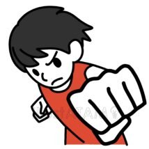 殴る男性,怒り,拳,殴る,男性のイラスト素材