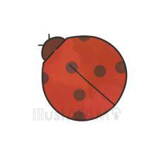 水彩風テントウムシ