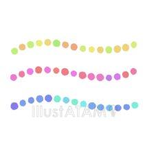 水玉模様のライン