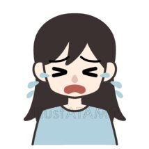 泣く女性（大泣き）,ショック,ストレス,女性,悩み,悲しい顔,泣く,涙のイラスト素材