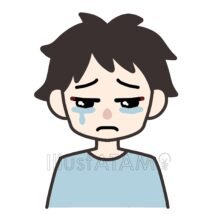 泣く男性（涙ぐむ）,ショック,ストレス,悩み,悲しい顔,泣く,涙,男性のイラスト素材