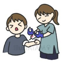 注射する看護師