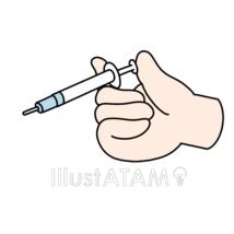 注射を持つ手