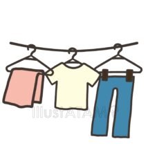 洗濯物の服,ハンガー,服,洗濯,洗濯物のイラスト素材