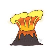 火山の噴火,シンプル,マグマ,噴火,山,火山,災害,爆発のイラスト素材
