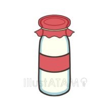 牛乳瓶（赤色）