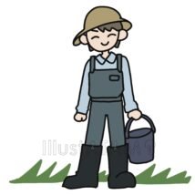 牧場の人