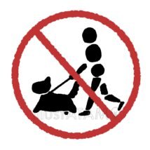 犬の散歩（禁止）,シルエット,ピクトグラム,マーク,散歩,犬の散歩,禁止のイラスト素材