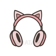 猫耳ヘッドフォン（ピンク色）