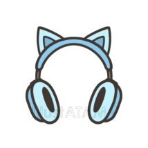 猫耳ヘッドフォン（青色）