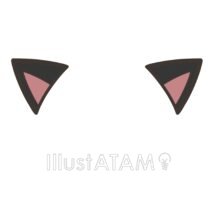 猫耳（黒色）,ケモ耳,ハロウィン,猫,猫耳のイラスト素材
