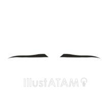 男性の眉毛（直線眉）