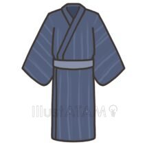 男性用の浴衣（寒色系）,お祭り,浴衣,着物のイラスト素材