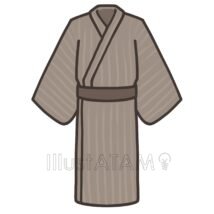 男性用の浴衣（暖色系）,お祭り,浴衣,着物のイラスト素材