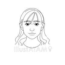 立体感のある正面の顔