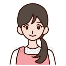 笑顔の母親,エプロン,女性,子育て,母親,笑顔のイラスト素材