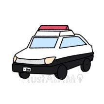 簡単なかっこいいパトカー,パトカー,働く車,車のイラスト素材