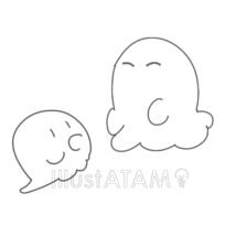 簡単なかわいいおばけ