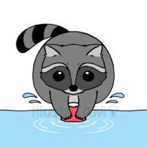 簡単なかわいいアライグマ