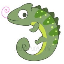 簡単なかわいいカメレオン
