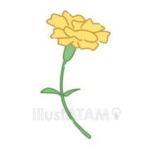 簡単なかわいいカーネーション（黄色）