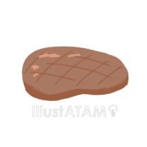 簡単なかわいいステーキ