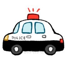 簡単なかわいいパトカー,パトカー,働く車,簡単,車のイラスト素材