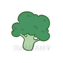 簡単なかわいいブロッコリー,かわいい,ブロッコリー,野菜のイラスト素材