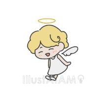 簡単なかわいい天使の女の子